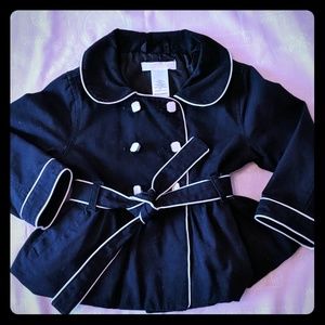 Janie and Jack black with white trim jacket.